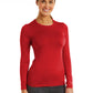 Women's Basic Long Sleeve Underscrub Tee - 6909 - Red