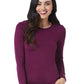 Women's Basic Long Sleeve Underscrub Tee - 6909 - Wine