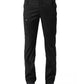 Men's Six-Pocket Half Elastic Pant - 8502 - Black