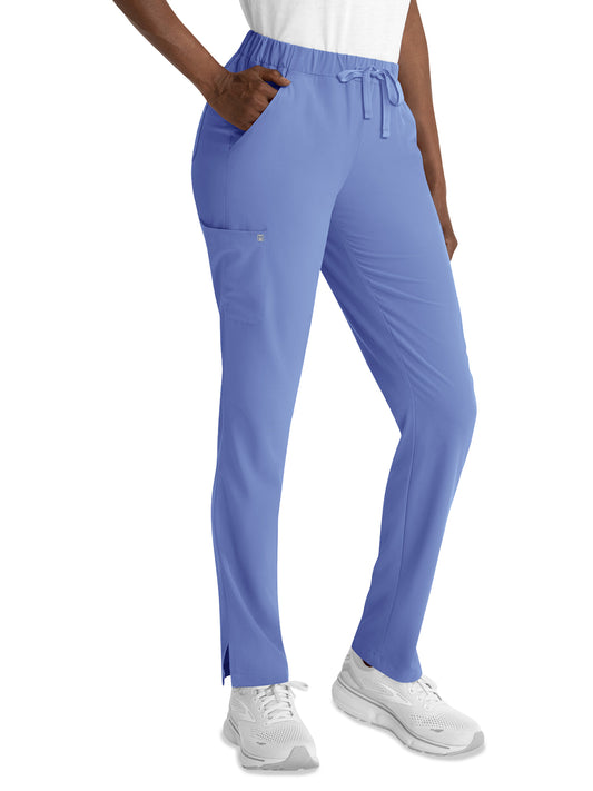 Women's Five-Pocket Skinny Leg Pull On Pant - 8530 - Ceil Blue