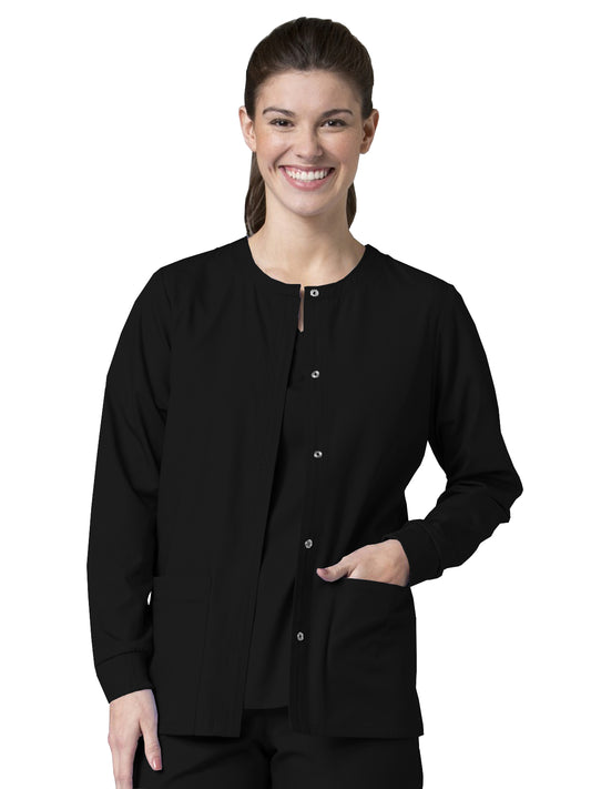 Women's Four-Pocket Warm-Up Jacket - 8706 - Black