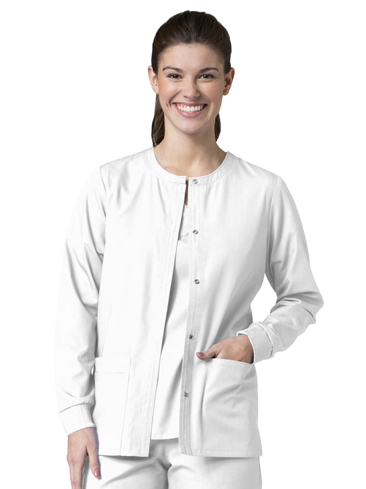 Women's Four-Pocket Warm-Up Jacket - 8706 - White