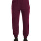Men's Six-Pocket Full Elastic Jogger Pant - 8902 - Wine
