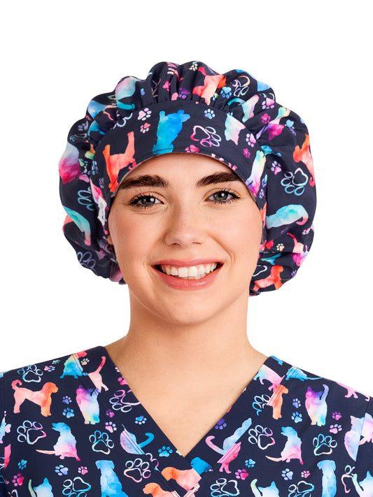 Unisex Printed Bouffant Cap - NC325 - Furr-ever Colorful