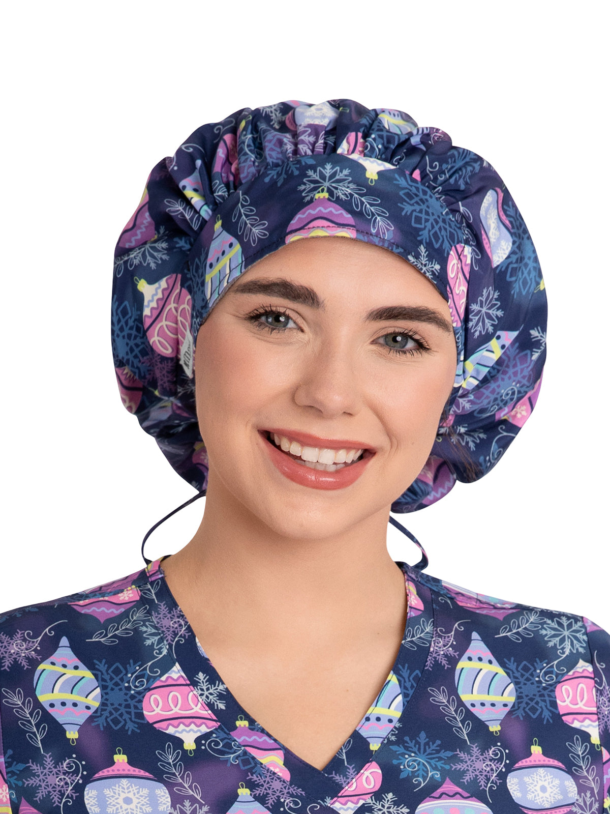 Unisex Printed Bouffant Cap - NC325 - Frosted Ornaments