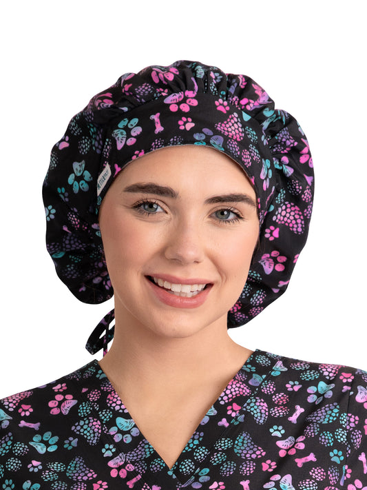 Unisex Printed Bouffant Cap - NC325 - Ombre Paws