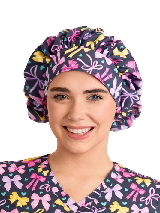 Unisex Printed Bouffant Cap - NC325 - Ribbons of hope (PEW)