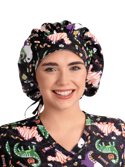 Unisex Printed Bouffant Cap - NC325 - Trick-a-saurus