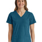 Women's Fitted Six-Pocket V-Neck Top - SJ103 - Caribbean