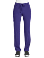 Women's Fitted Five-Pocket Tapered Leg Pant - SJ201 - Grape