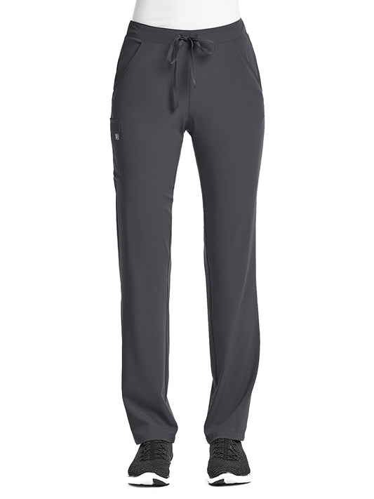 Women's Fitted Five-Pocket Tapered Leg Pant - SJ201 - Pewter