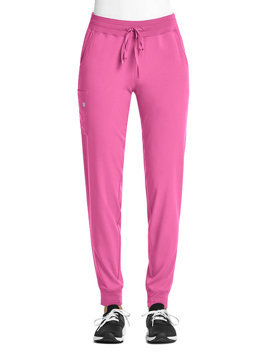 Women's Fitted Five-Pocket Jogger Pant - SJ202 - Pink Pop