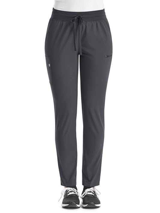 Women's Fitted Six-Pocket Skinny Leg Pant - SJ203 - Pewter