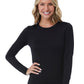 Women's Long Sleeve Underscrub Tee - SJ401 - Black