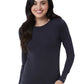 Women's Long Sleeve Underscrub Tee - SJ401 - Pewter