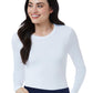 Women's Long Sleeve Underscrub Tee - SJ401 - White