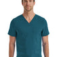 Unisex One-Pocket V-Neck Top - SJ501 - Caribbean