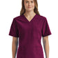 Unisex Three-Pocket V-Neck Top - SJ503 - Wine
