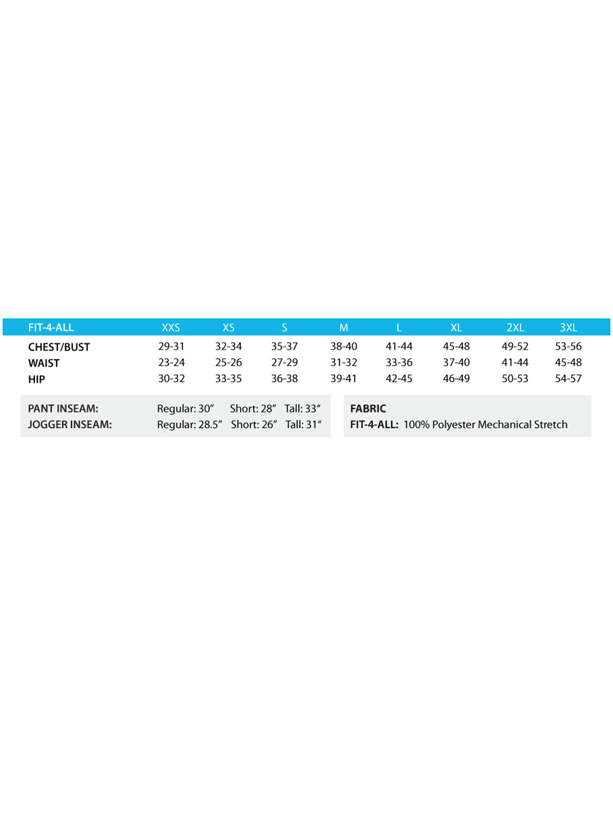 SIZECHART