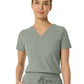 Women's Two-Pocket CELINE Tuck Band V-Neck Top - 1016 - Camp Green