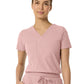 Women's Two-Pocket CELINE Tuck Band V-Neck Top - 1016 - Rose