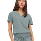 Women's Two-Pocket LUNA Tuck Band V-Neck Top - 1018 - Camp Green