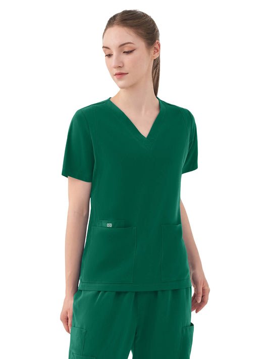 Women's Five-Pocket AURORA V-Neck Top - 1028 - Hunter