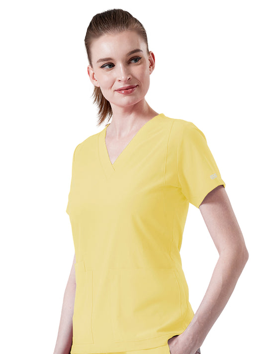 Women's Five-Pocket AURORA V-Neck Top - 1028 - Yellow