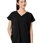 Women's Oversized Two-Pocket Dolman REMY V-Neck Top - 1031 - Black