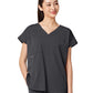 Women's Oversized Two-Pocket Dolman REMY V-Neck Top - 1031 - Charcoal