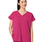Women's Oversized Two-Pocket Dolman REMY V-Neck Top - 1031 - Hot Pink
