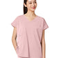 Women's Oversized Two-Pocket Dolman REMY V-Neck Top - 1031 - Light Pink