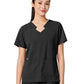 Women's Two-Pocket TESS Mandarin Mock Wrap Top - 1041 - Black