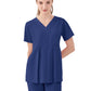 Women's One-Pocket ASPEN Peplum Maternity V-Neck Top - 1068 - Navy