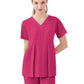 Women's One-Pocket ASPEN Peplum Maternity V-Neck Top - 1068 - Parkley Pink