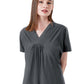 Women's Two-Pocket Shirred Nova Top - 1088 - Charcoal
