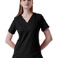 Women's Four-Pocket ELLE V-Neck Top - 1103 - Black
