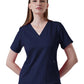 Women's Four-Pocket ELLE V-Neck Top - 1103 - Navy