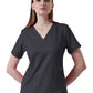 Women's Four-Pocket ELLE V-Neck Top - 1103 - Pewter