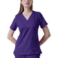 Women's Four-Pocket ELLE V-Neck Top - 1103 - Purple