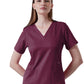 Women's Four-Pocket ELLE V-Neck Top - 1103 - Wine
