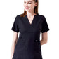 Women's Four-Pocket STAR Y-Neck Top - 1133 - Black