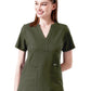Women's Four-Pocket STAR Y-Neck Top - 1133 - Olive