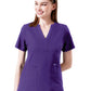 Women's Four-Pocket STAR Y-Neck Top - 1133 - Purple