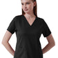 Women's Four-Pocket V-Neck LEXA Stretch Panel Top - 1143 - Black