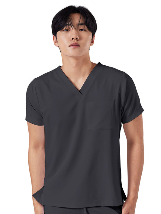 Unisex Student One-Pocket TAYLOR V-Neck Scrub Top - 1153 - Pewter