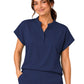 Women's Two Pocket Jade Y-Neck Top - 1213 - Navy