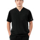Men's Three-Pocket RYDER V-Neck Scrub Top - 1538 - Black
