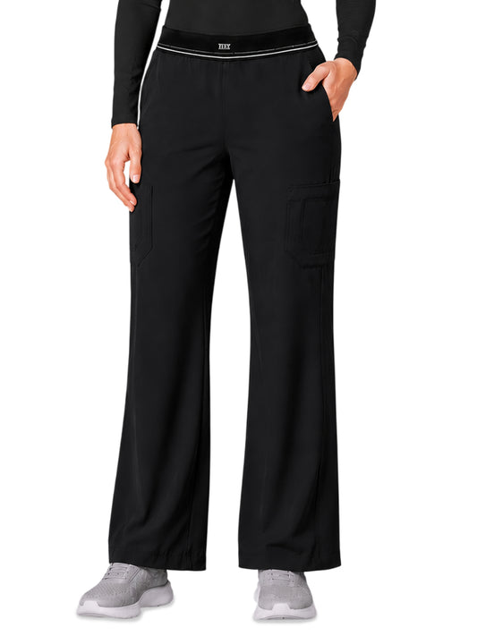 Women's Six-Pocket Hip Flip Flare Pant - 2203 - Black