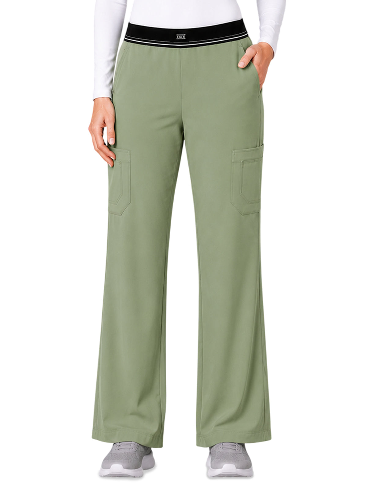 Women's Six-Pocket Hip Flip Flare Pant - 2203 - Matcha